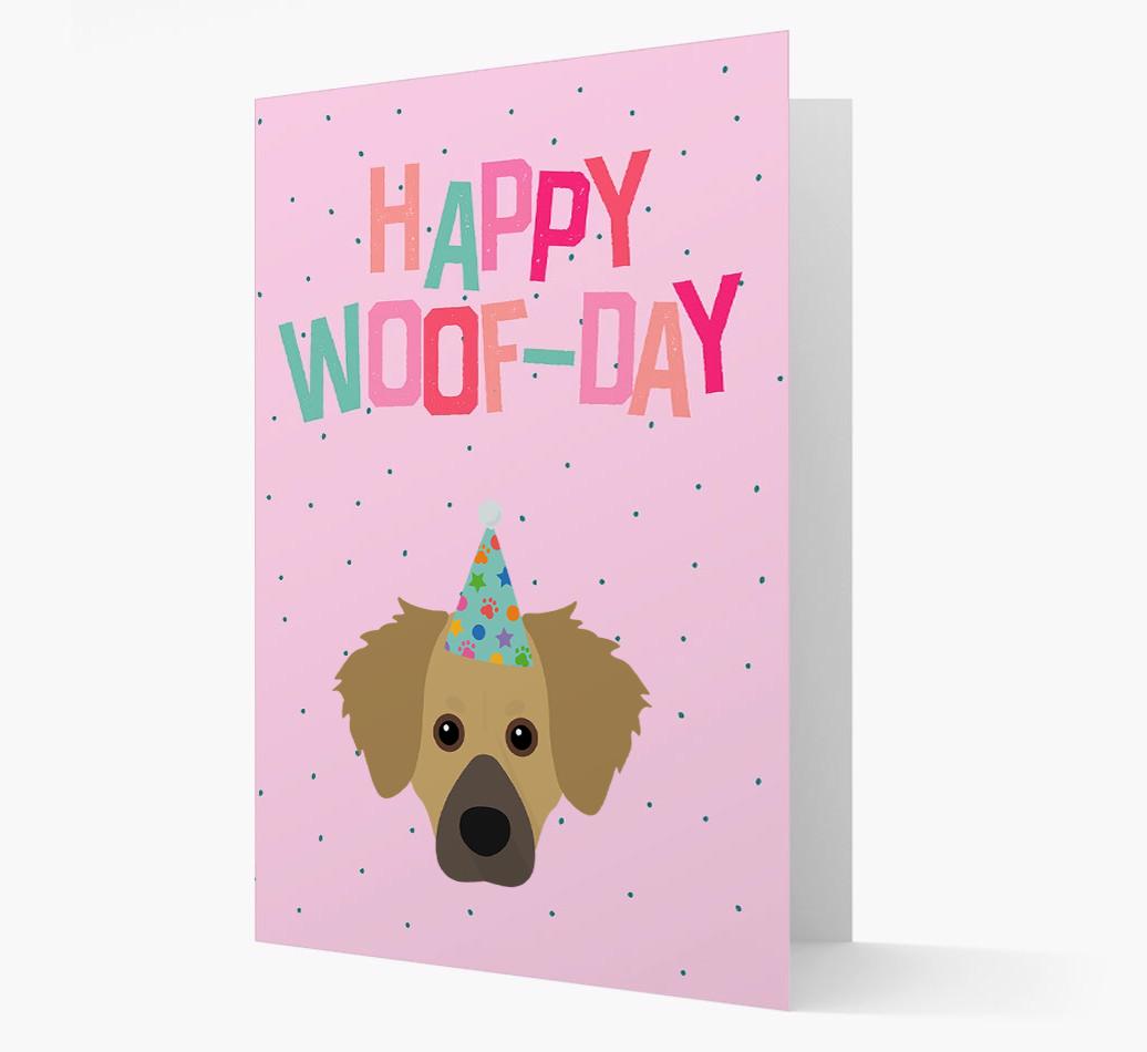 'Happy Woofday' Card with {breedFullName} Icon