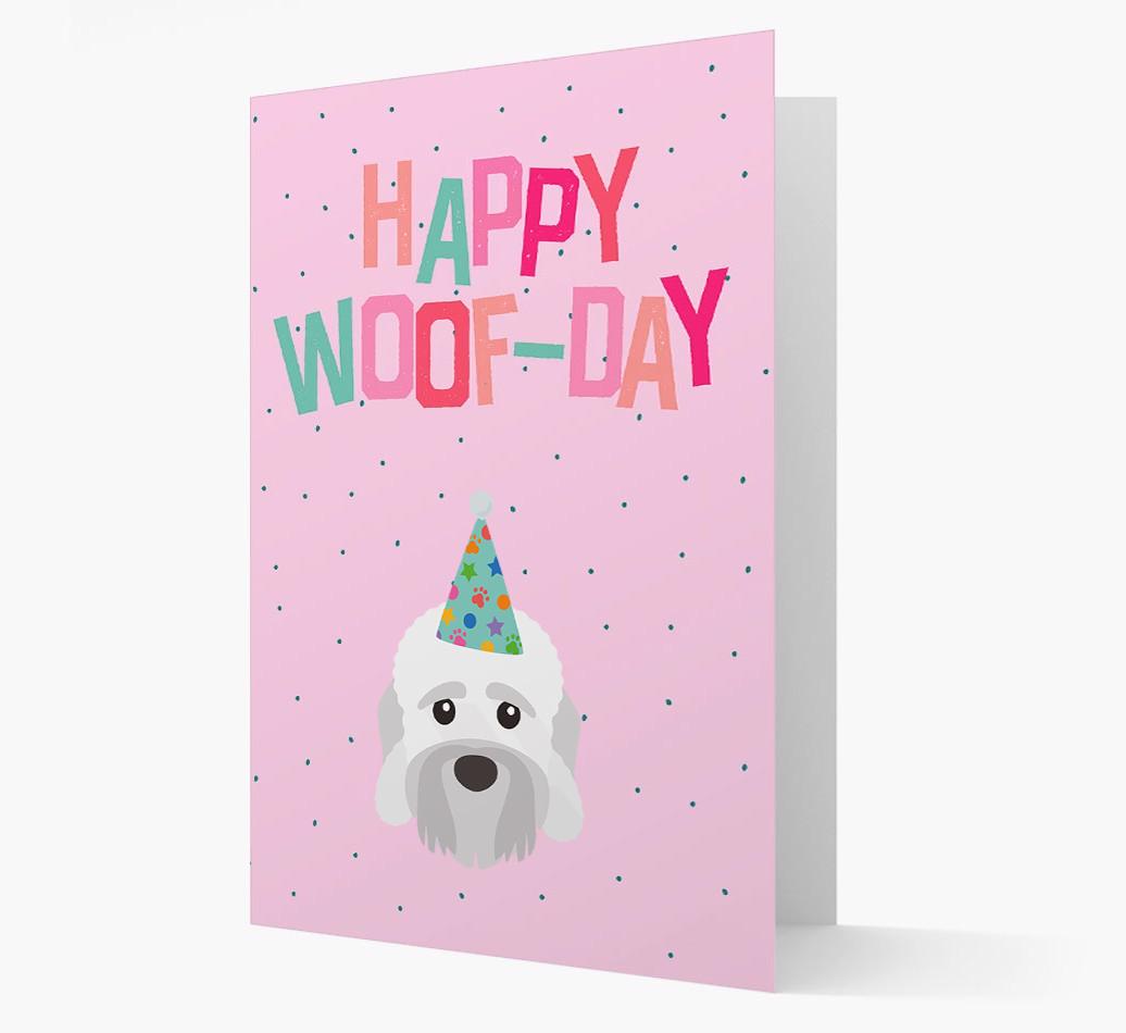'Happy Woofday' Card with {breedFullName} Icon