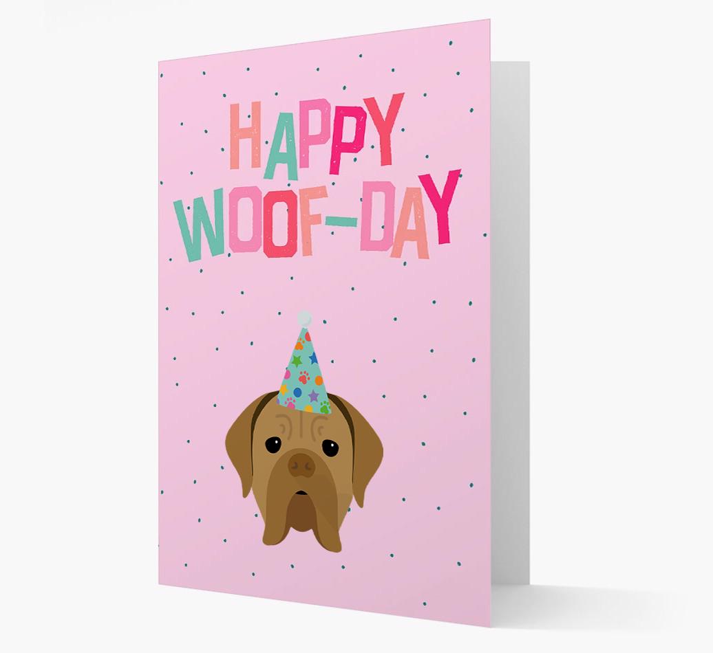 'Happy Woofday' Card with {breedFullName} Icon