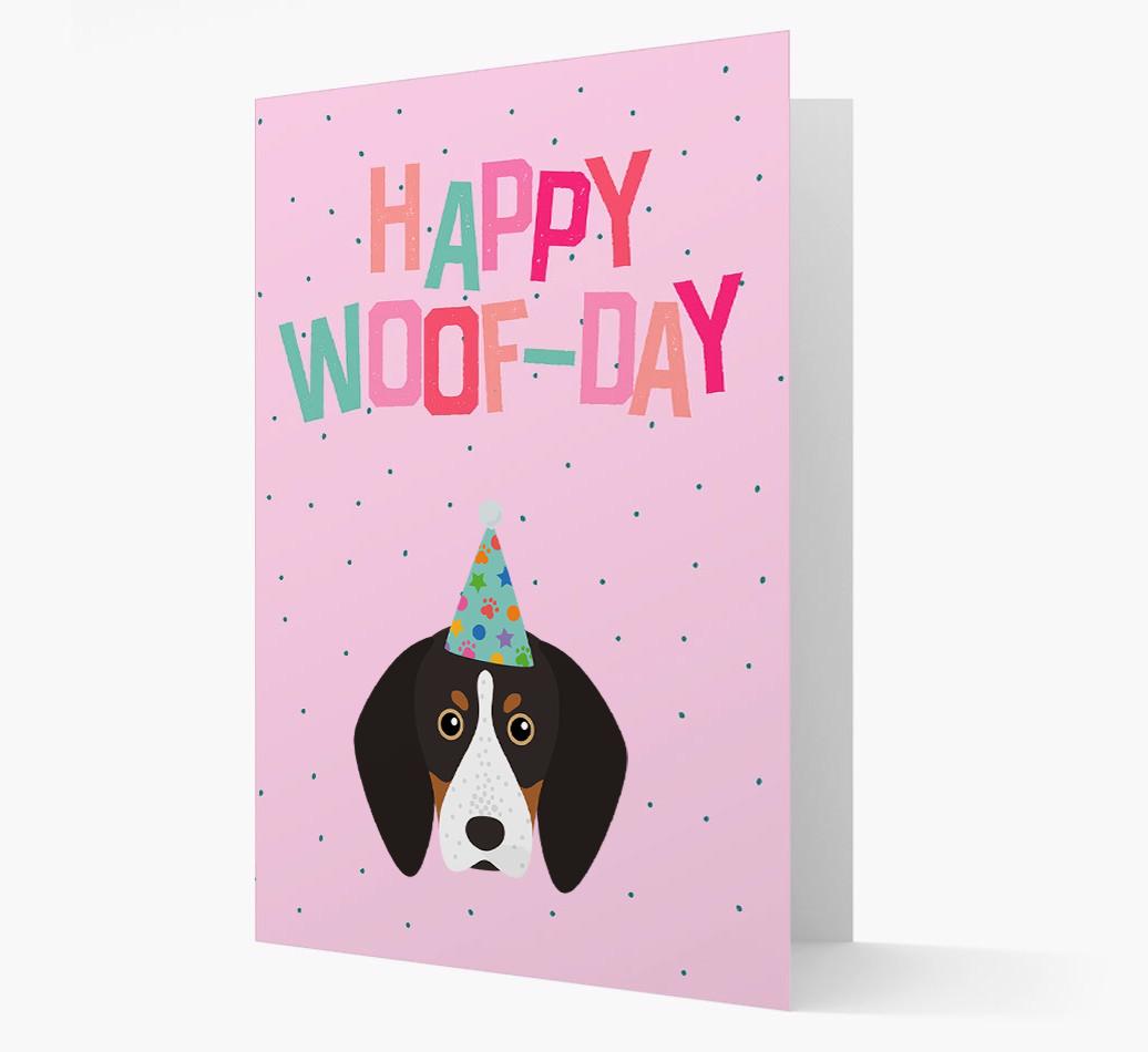 'Happy Woofday' Card with {breedFullName} Icon