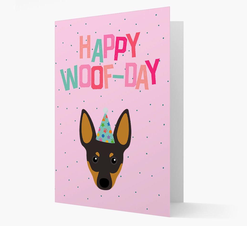 'Happy Woofday' Card with {breedFullName} Icon