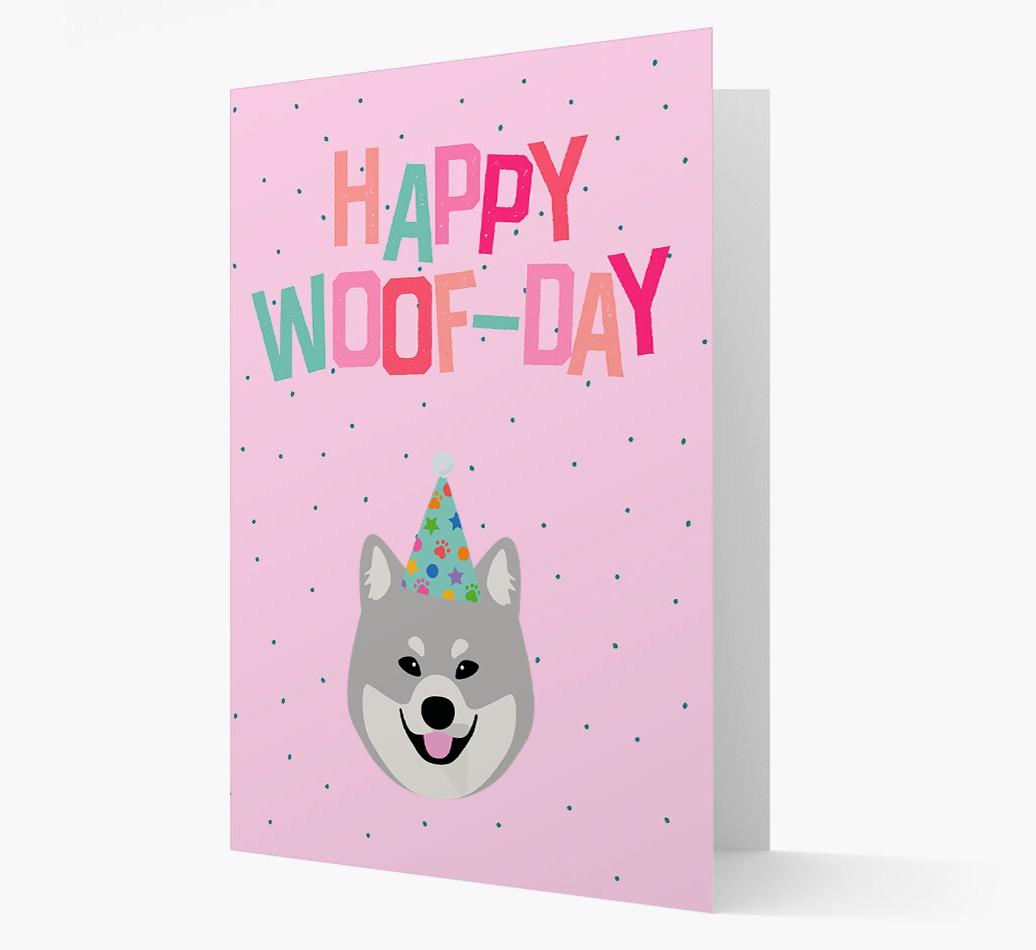'Happy Woofday' Card with {breedFullName} Icon