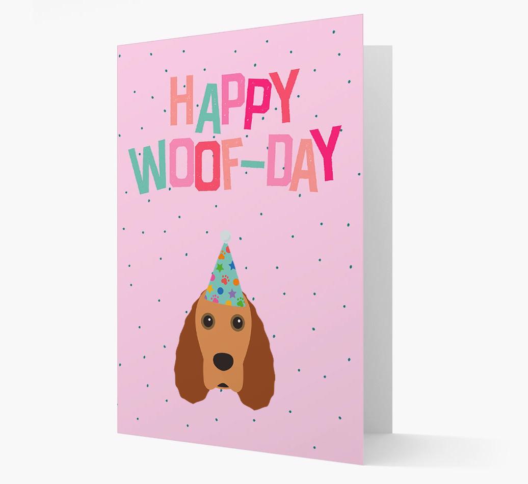 'Happy Woofday' Card with {breedFullName} Icon