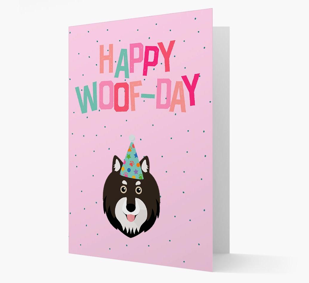 'Happy Woofday' Card with {breedFullName} Icon