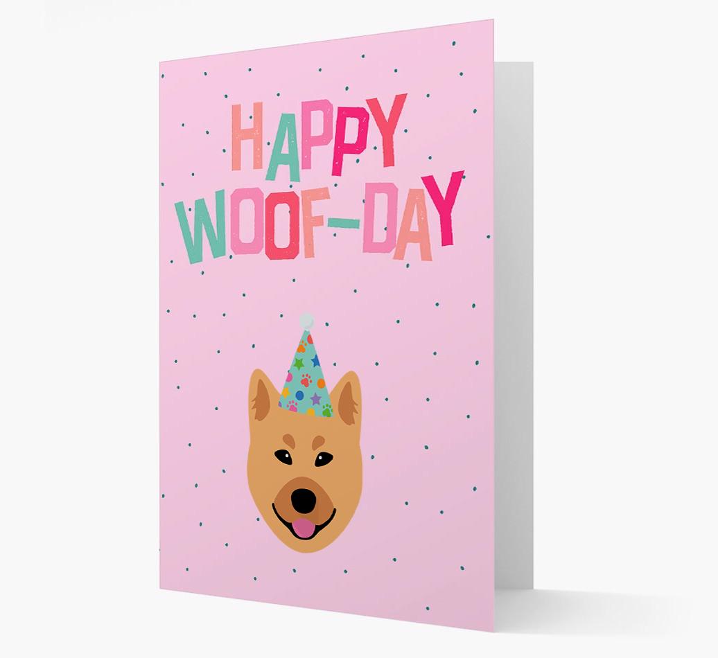'Happy Woofday' Card with {breedFullName} Icon
