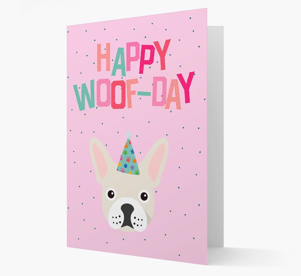 'Happy Woofday' Card with {breedFullName} Icon