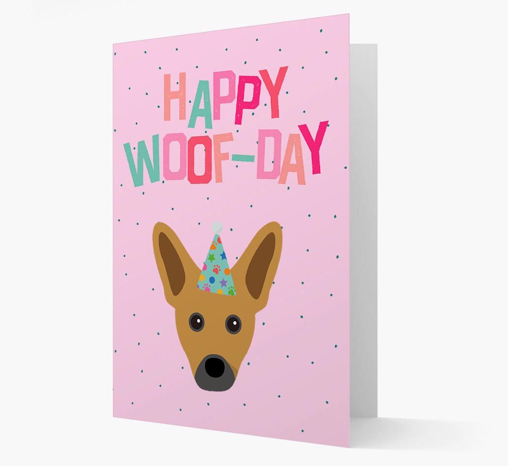 'Happy Woofday' Card with {breedFullName} Icon