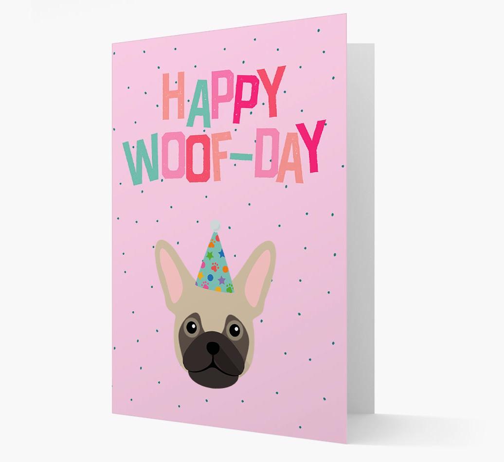 'Happy Woofday' Card with {breedFullName} Icon
