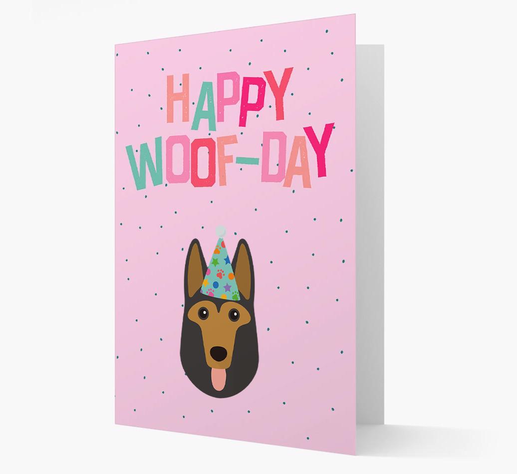'Happy Woofday' Card with {breedFullName} Icon