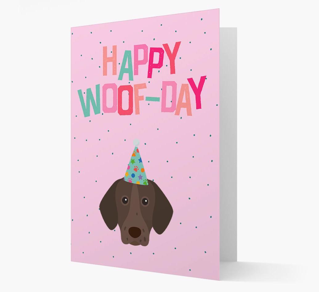 'Happy Woofday' Card with {breedFullName} Icon