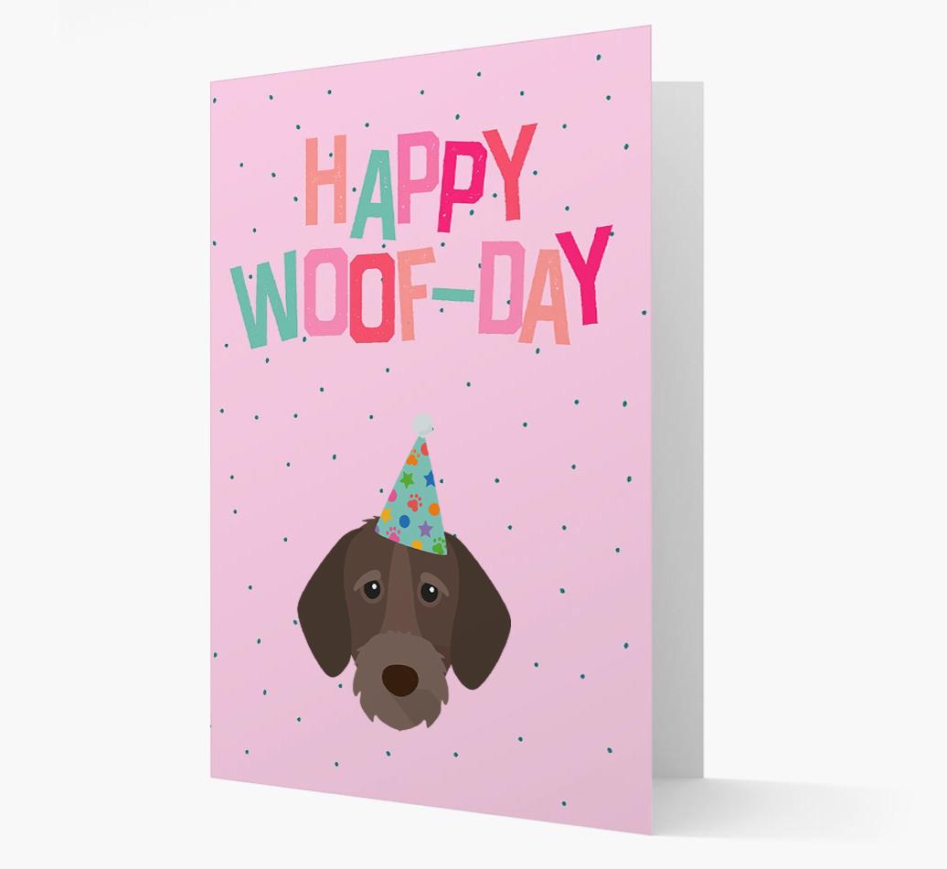 'Happy Woofday' Card with {breedFullName} Icon