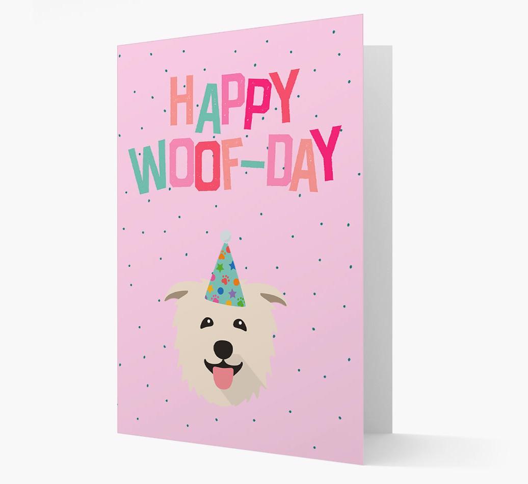 'Happy Woofday' Card with {breedFullName} Icon