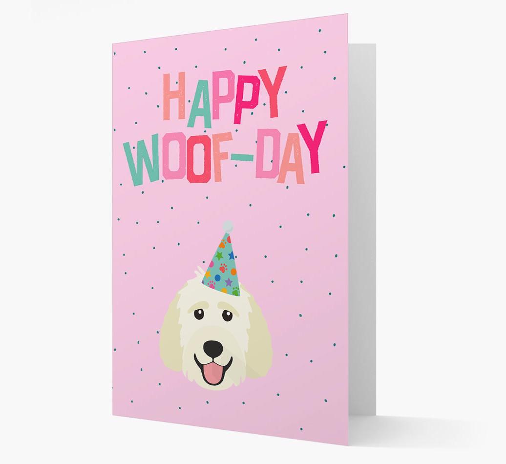 'Happy Woofday' Card with {breedFullName} Icon