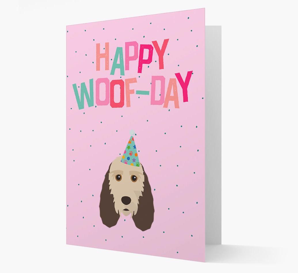 'Happy Woofday' Card with {breedFullName} Icon