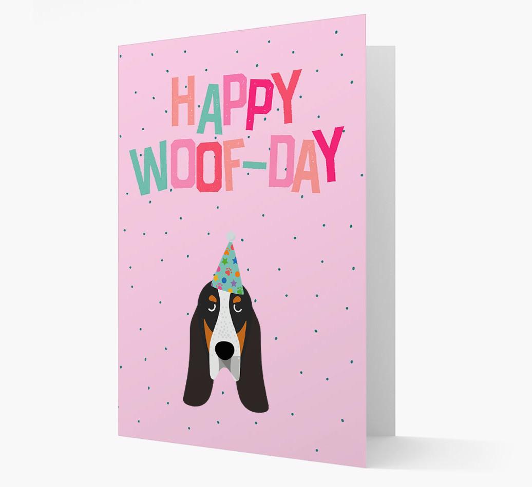 'Happy Woofday' Card with {breedFullName} Icon