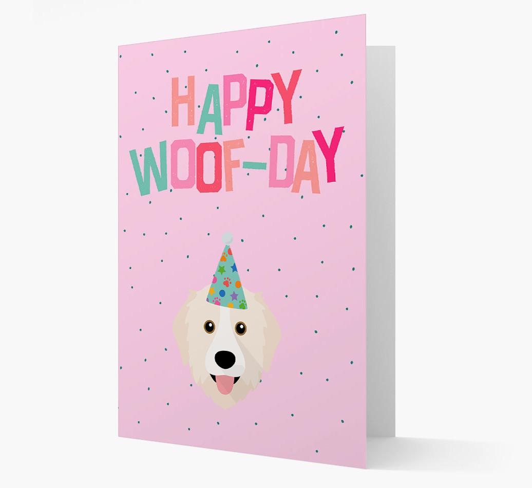 'Happy Woofday' Card with {breedFullName} Icon