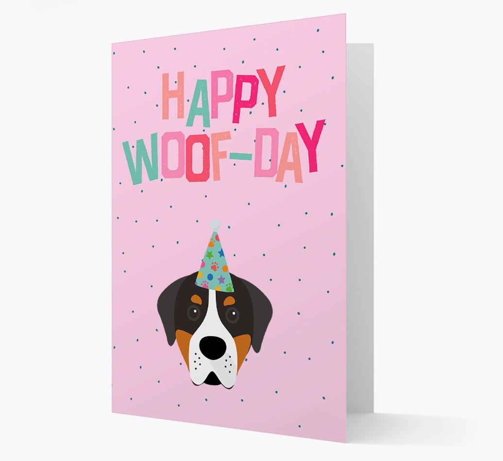 'Happy Woofday' Card with {breedFullName} Icon