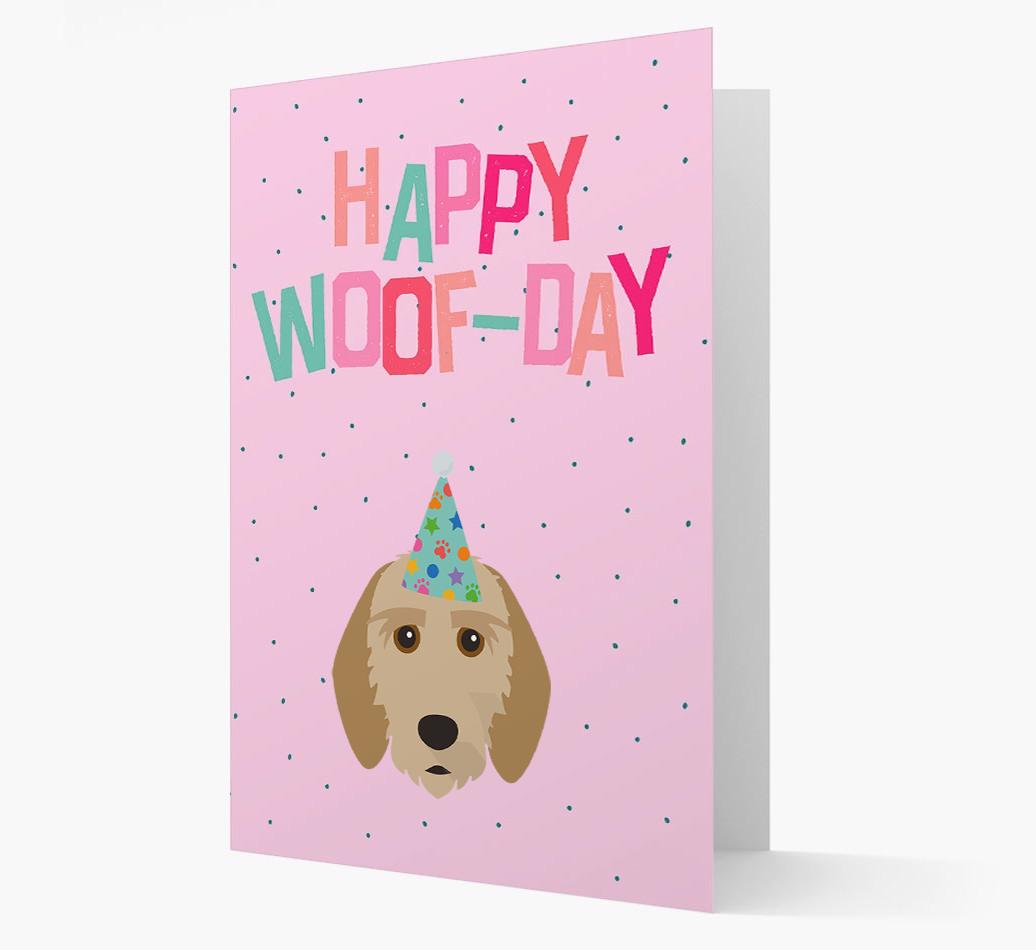 'Happy Woofday' Card with {breedFullName} Icon