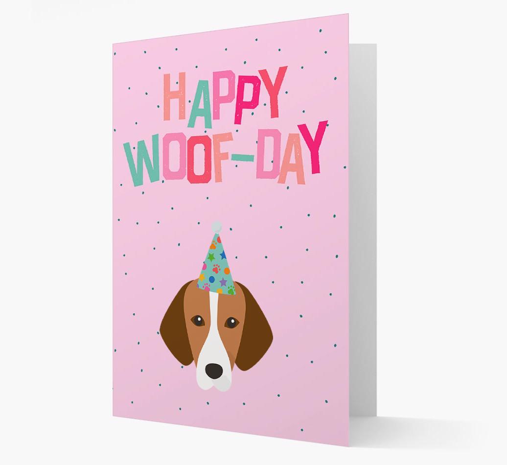 'Happy Woofday' Card with {breedFullName} Icon
