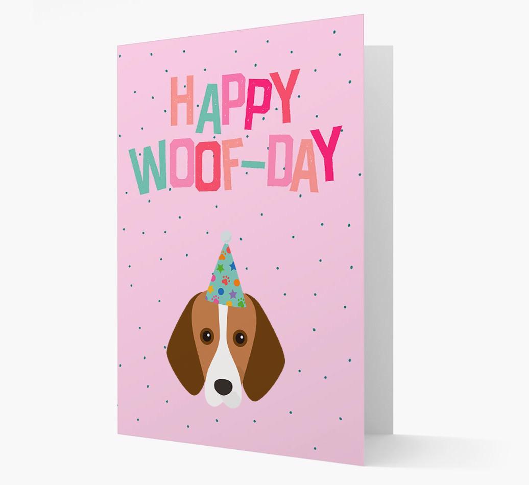 'Happy Woofday' Card with {breedFullName} Icon