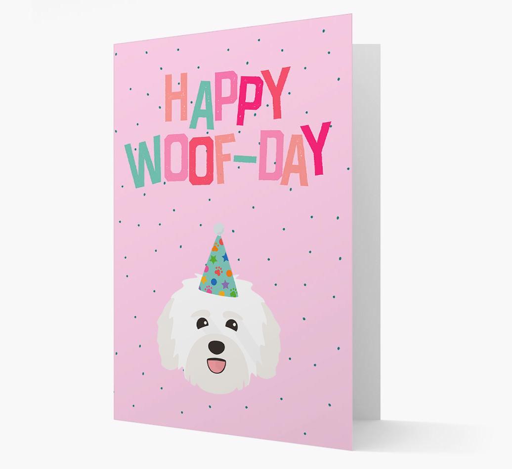 'Happy Woofday' Card with {breedFullName} Icon