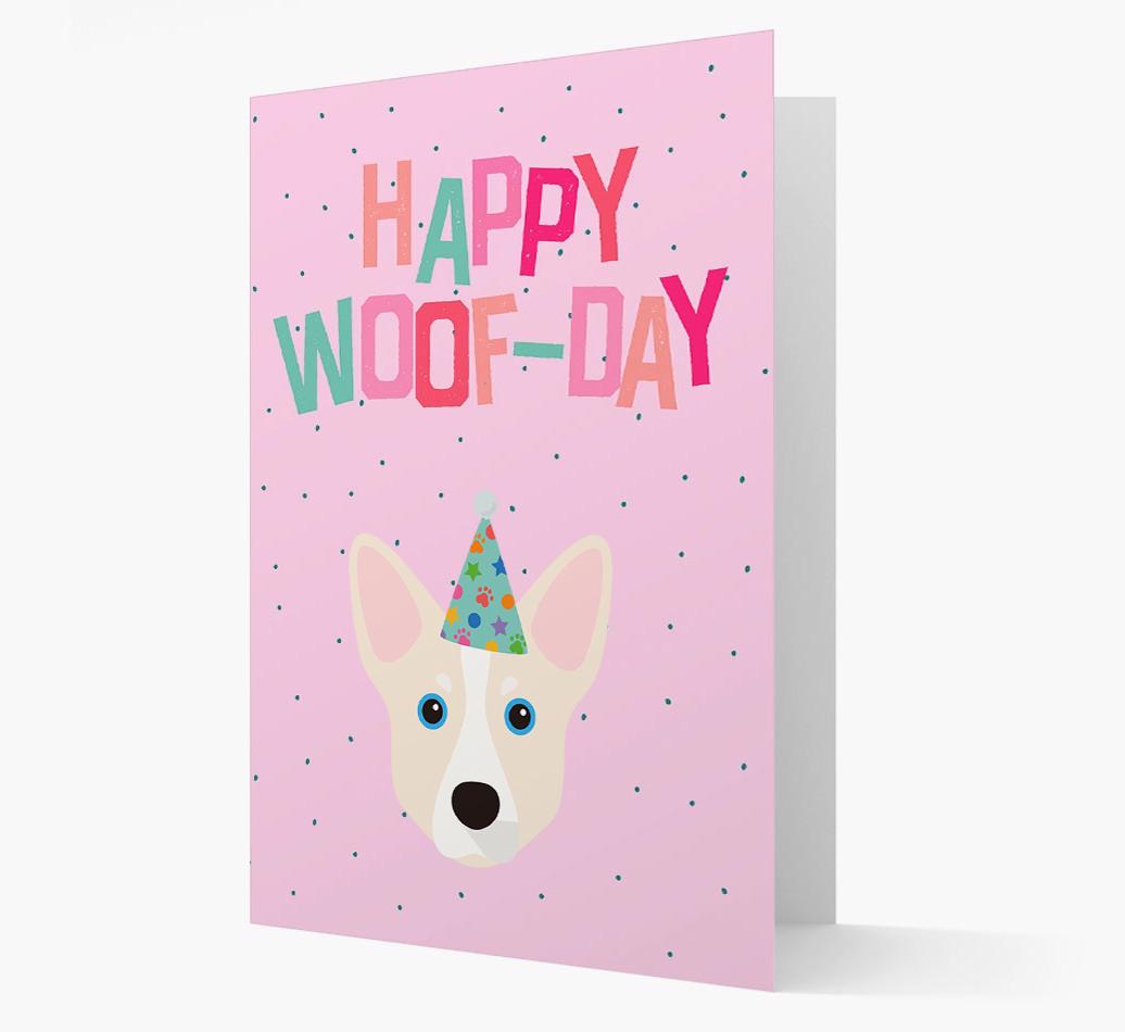 'Happy Woofday' Card with {breedFullName} Icon
