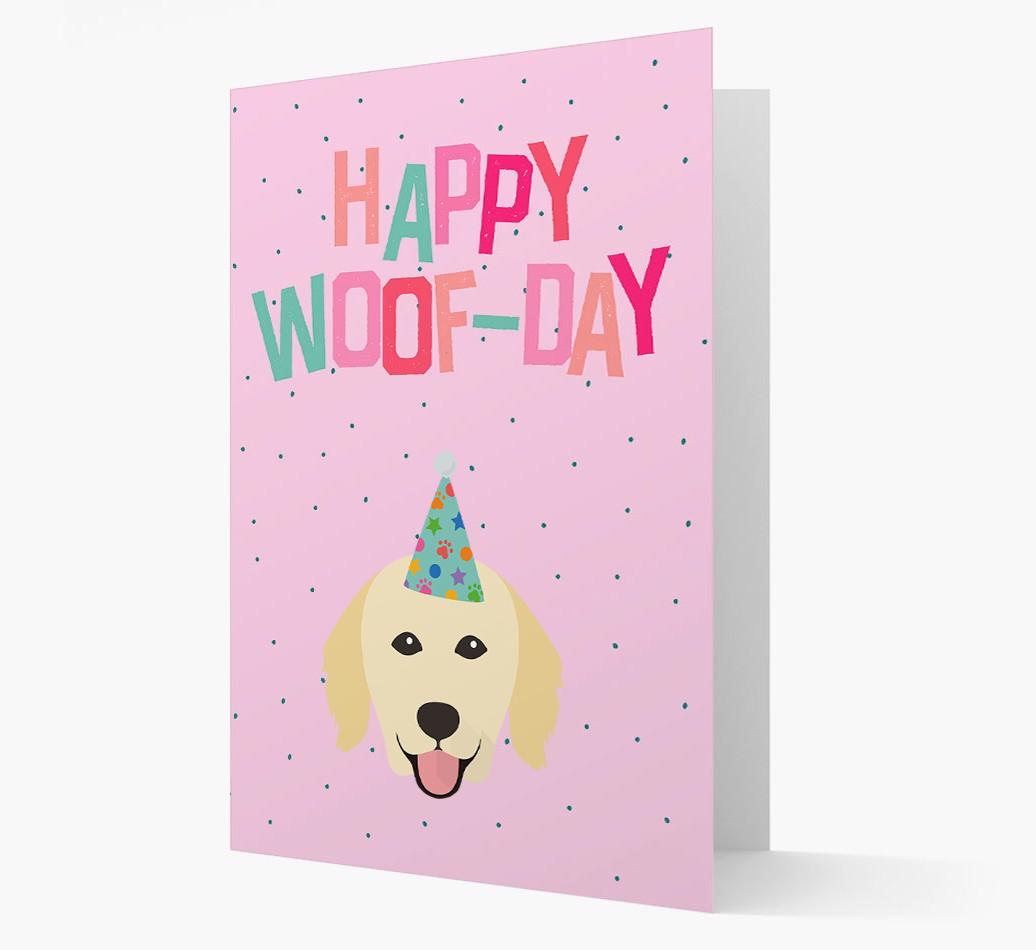 'Happy Woofday' Card with {breedFullName} Icon