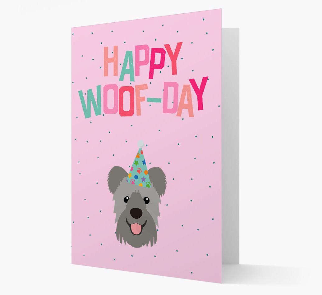 'Happy Woofday' Card with {breedFullName} Icon