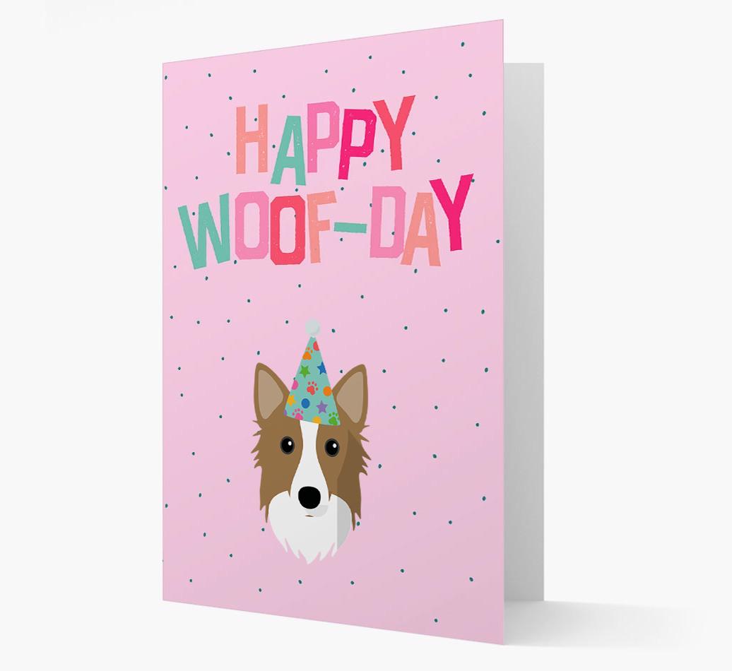 'Happy Woofday' Card with {breedFullName} Icon