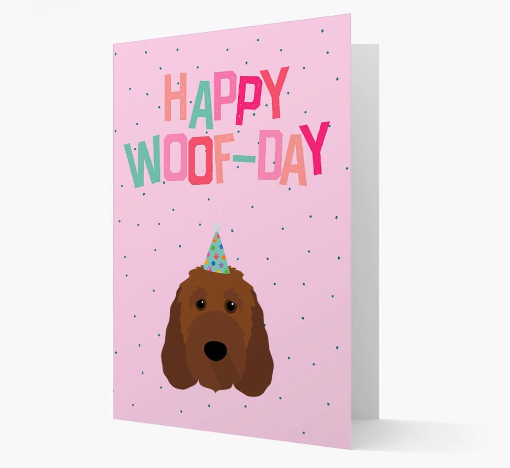 'Happy Woofday' Card with {breedFullName} Icon