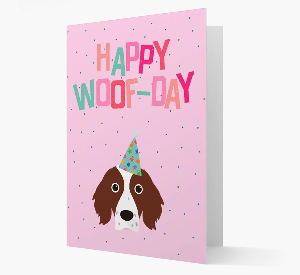 'Happy Woofday' Card with {breedFullName} Icon