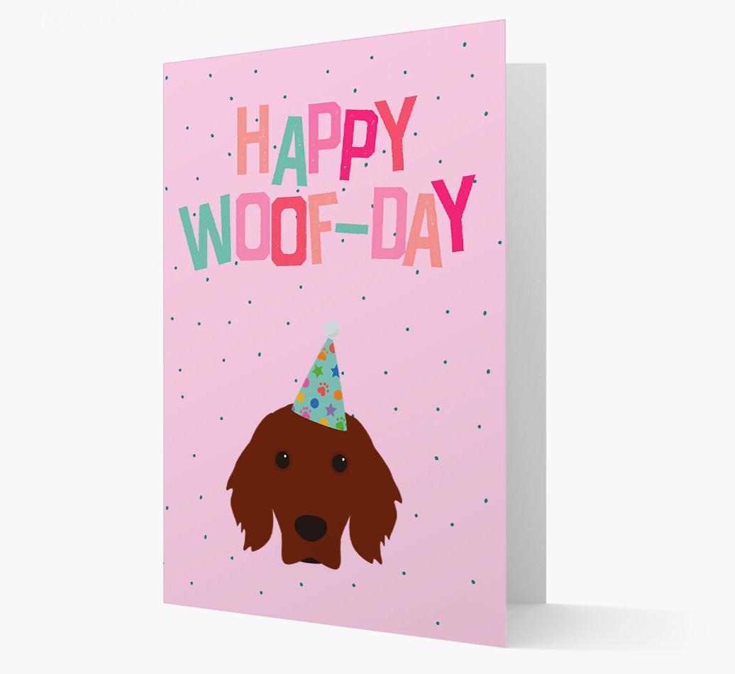 'Happy Woofday' Card with {breedFullName} Icon