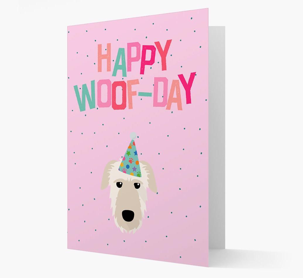 'Happy Woofday' Card with {breedFullName} Icon