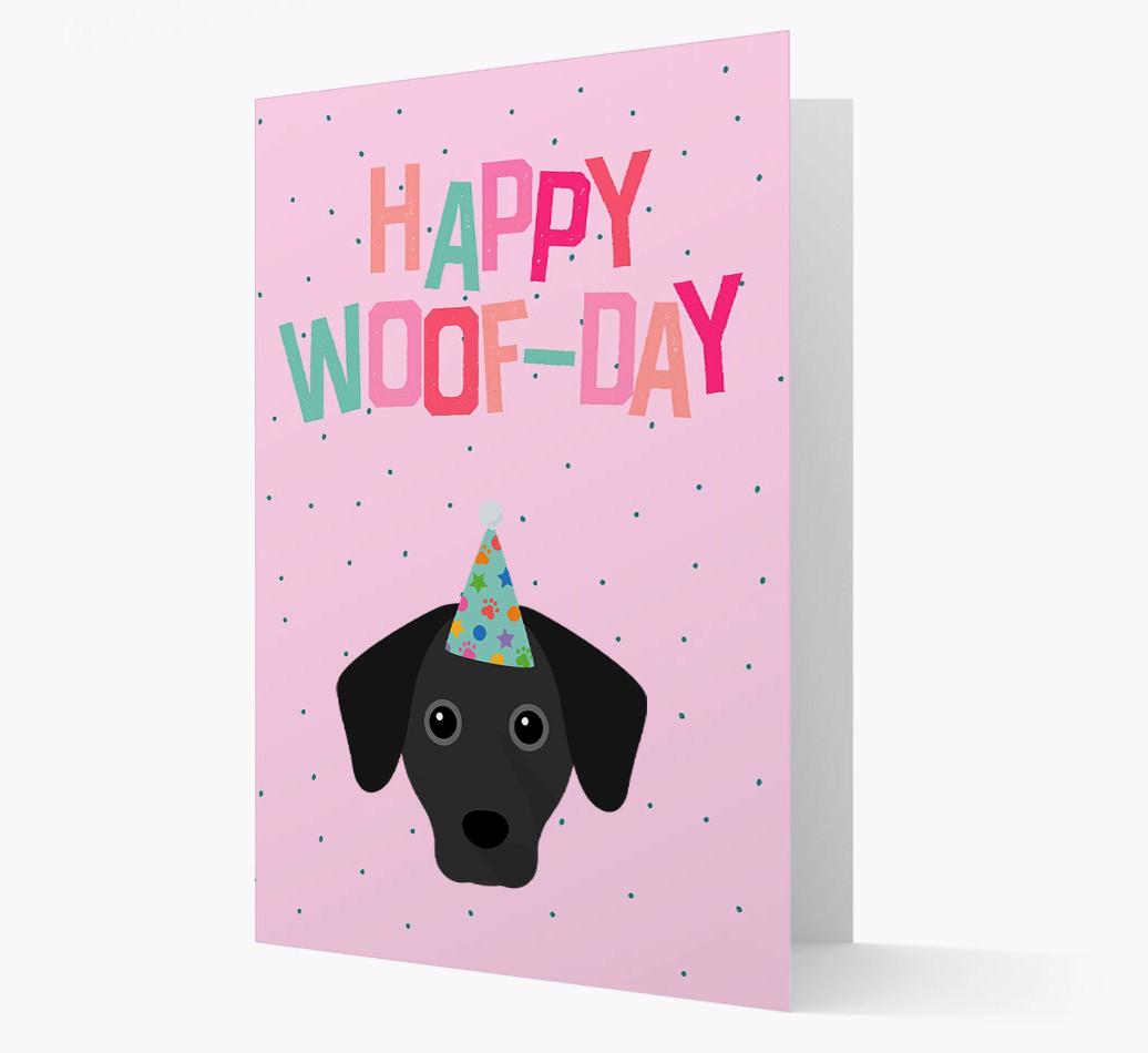 'Happy Woofday' Card with {breedFullName} Icon