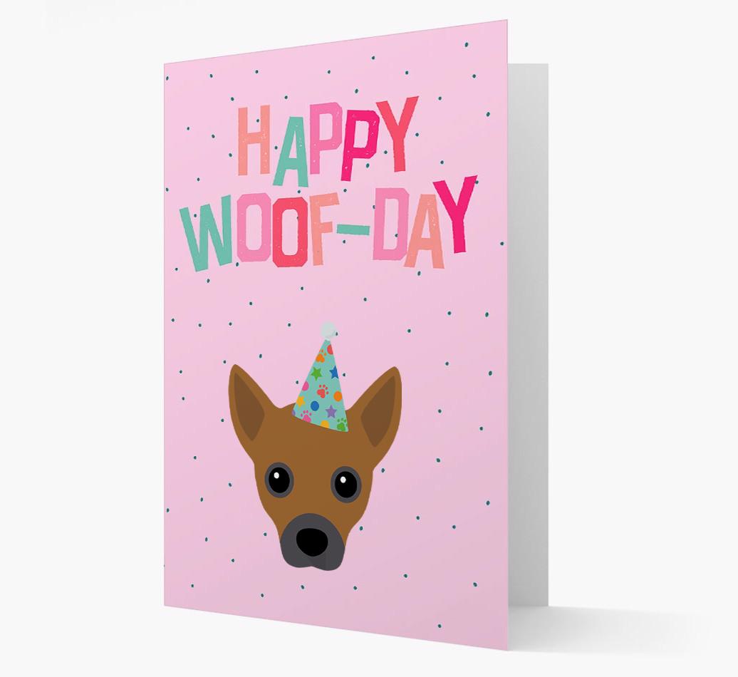 'Happy Woofday' Card with {breedFullName} Icon