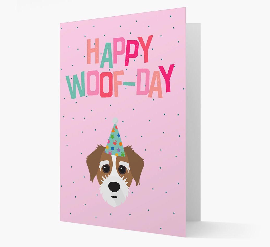 'Happy Woofday' Card with {breedFullName} Icon