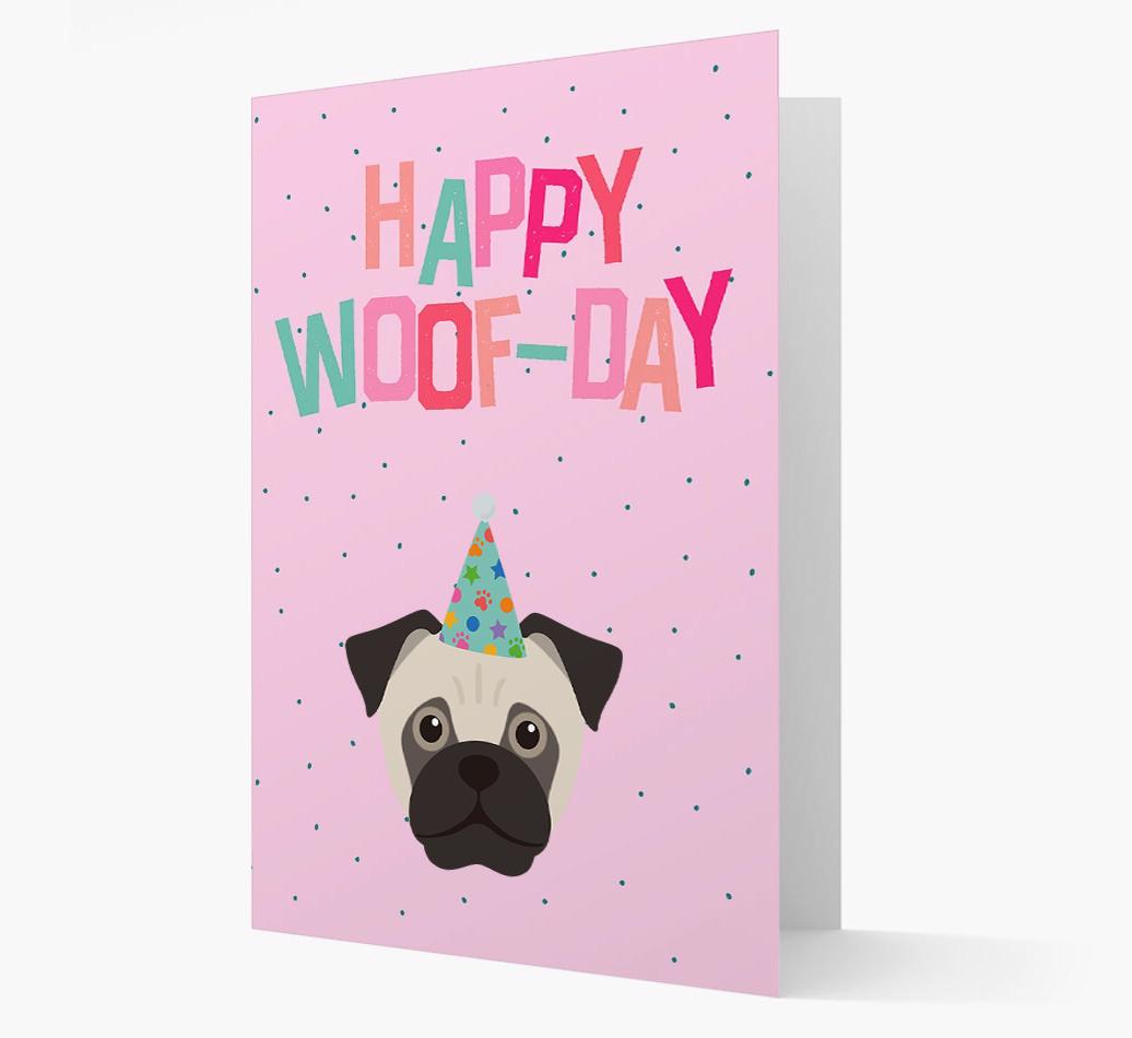 'Happy Woofday' Card with {breedFullName} Icon