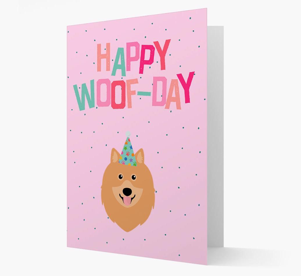 'Happy Woofday' Card with {breedFullName} Icon