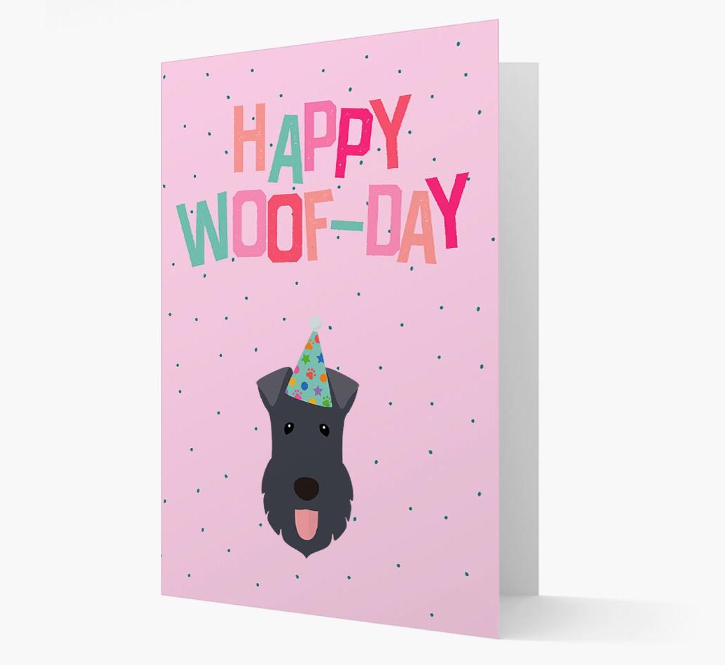 'Happy Woofday' Card with {breedFullName} Icon