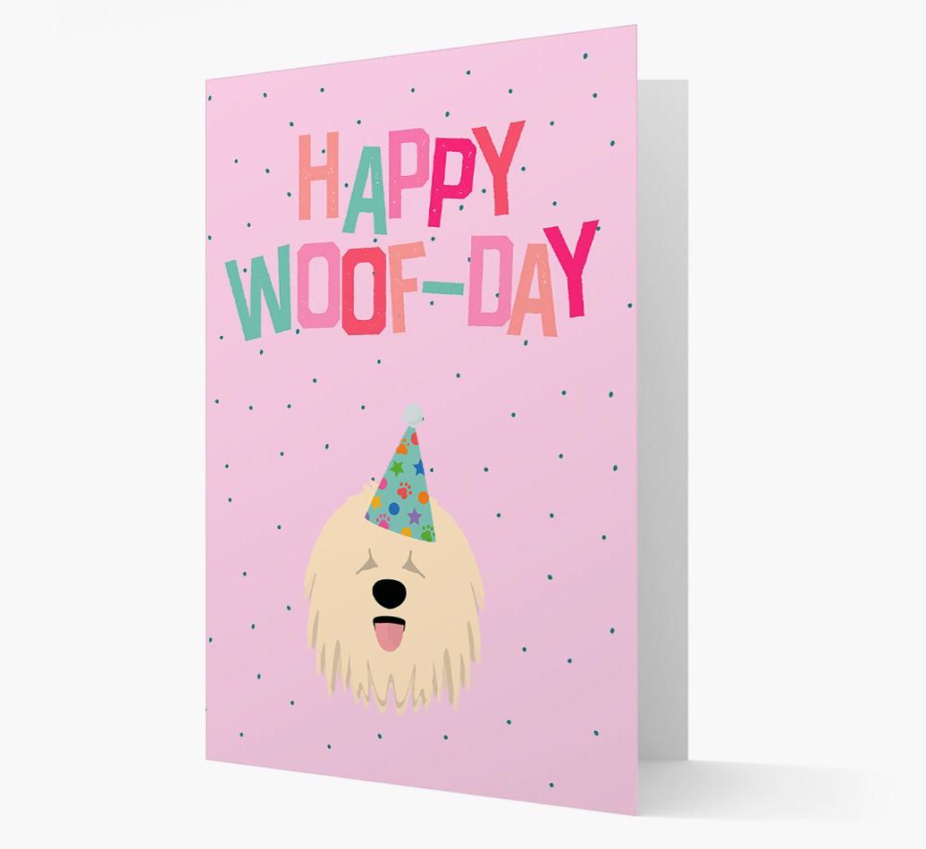 'Happy Woofday' Card with {breedFullName} Icon