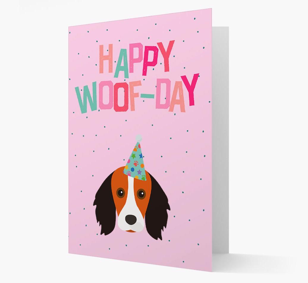 'Happy Woofday' Card with {breedFullName} Icon
