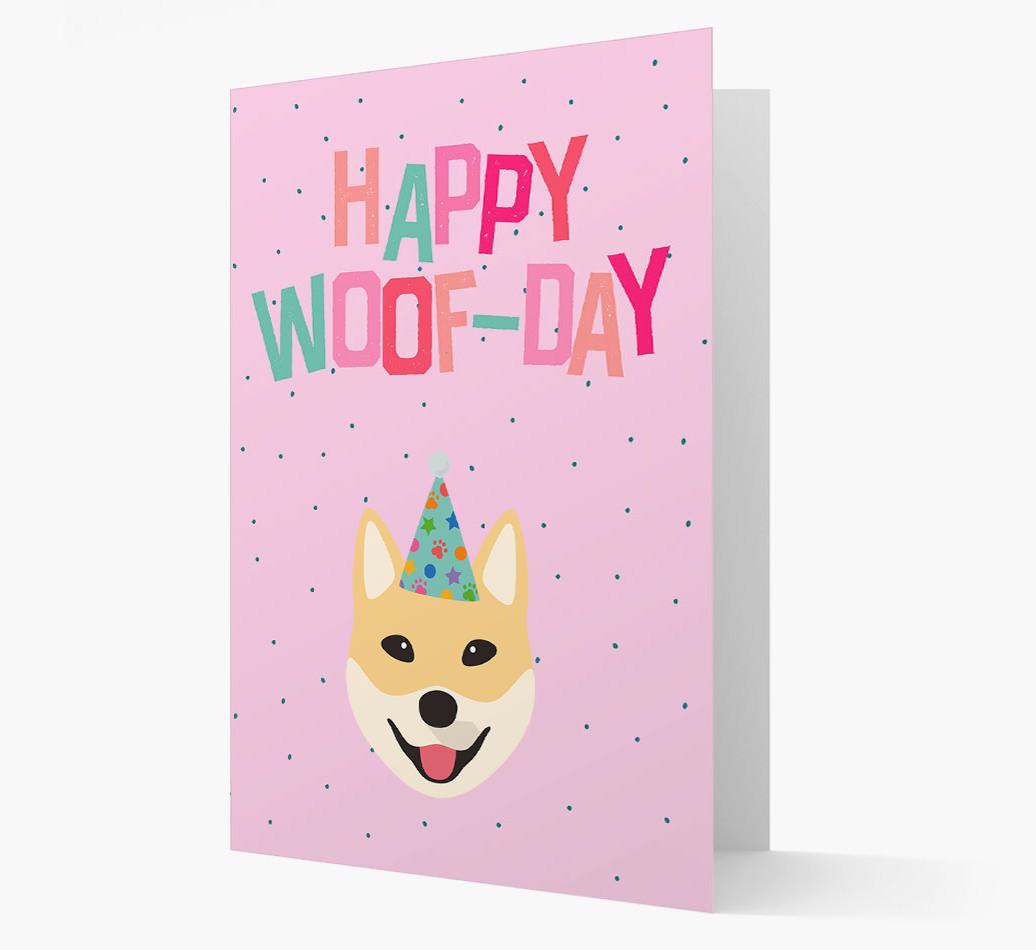 'Happy Woofday' Card with {breedFullName} Icon