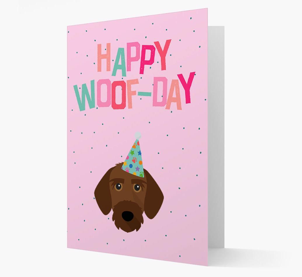 'Happy Woofday' Card with {breedFullName} Icon