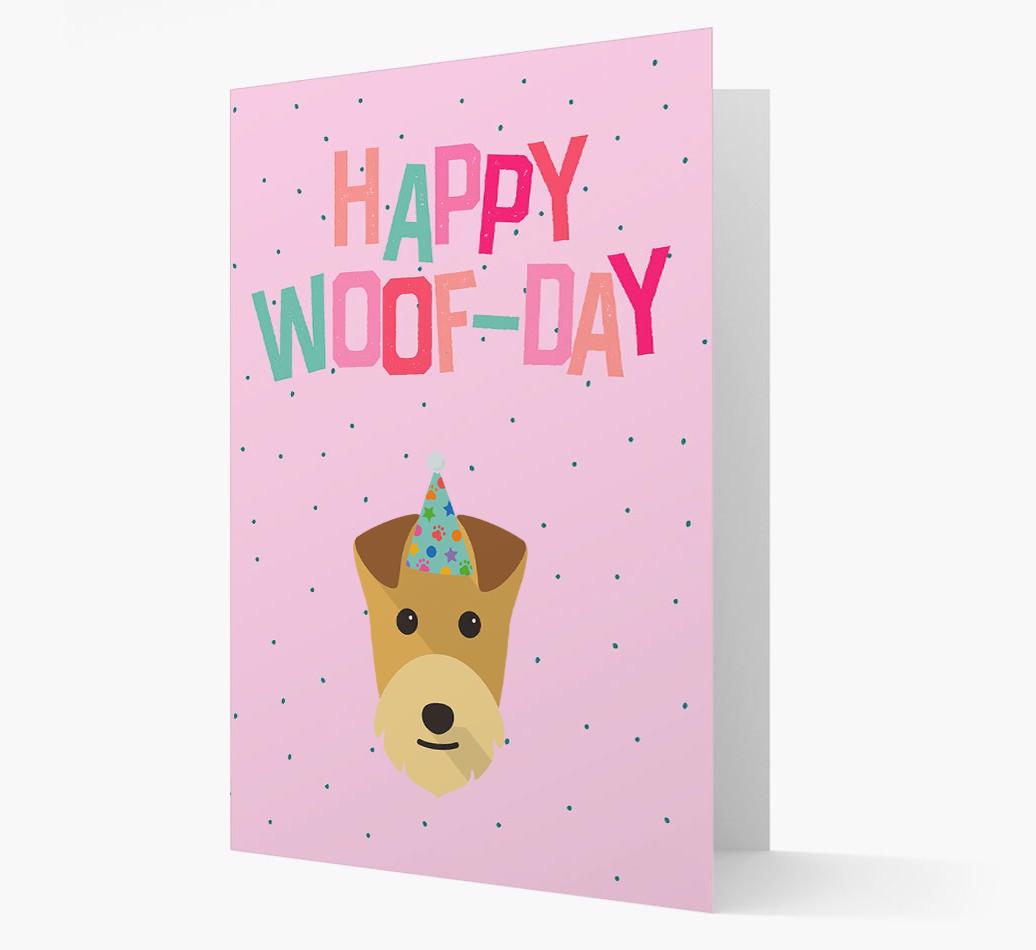 'Happy Woofday' Card with {breedFullName} Icon