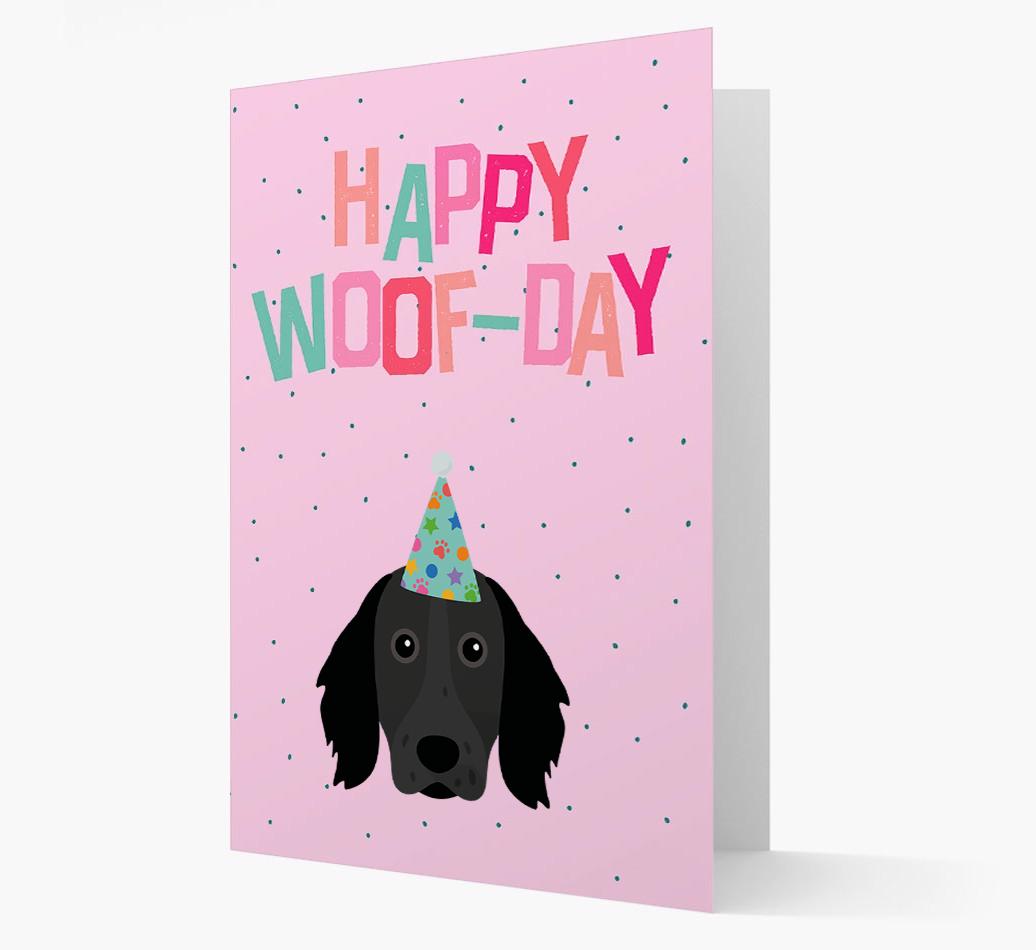 'Happy Woofday' Card with {breedFullName} Icon
