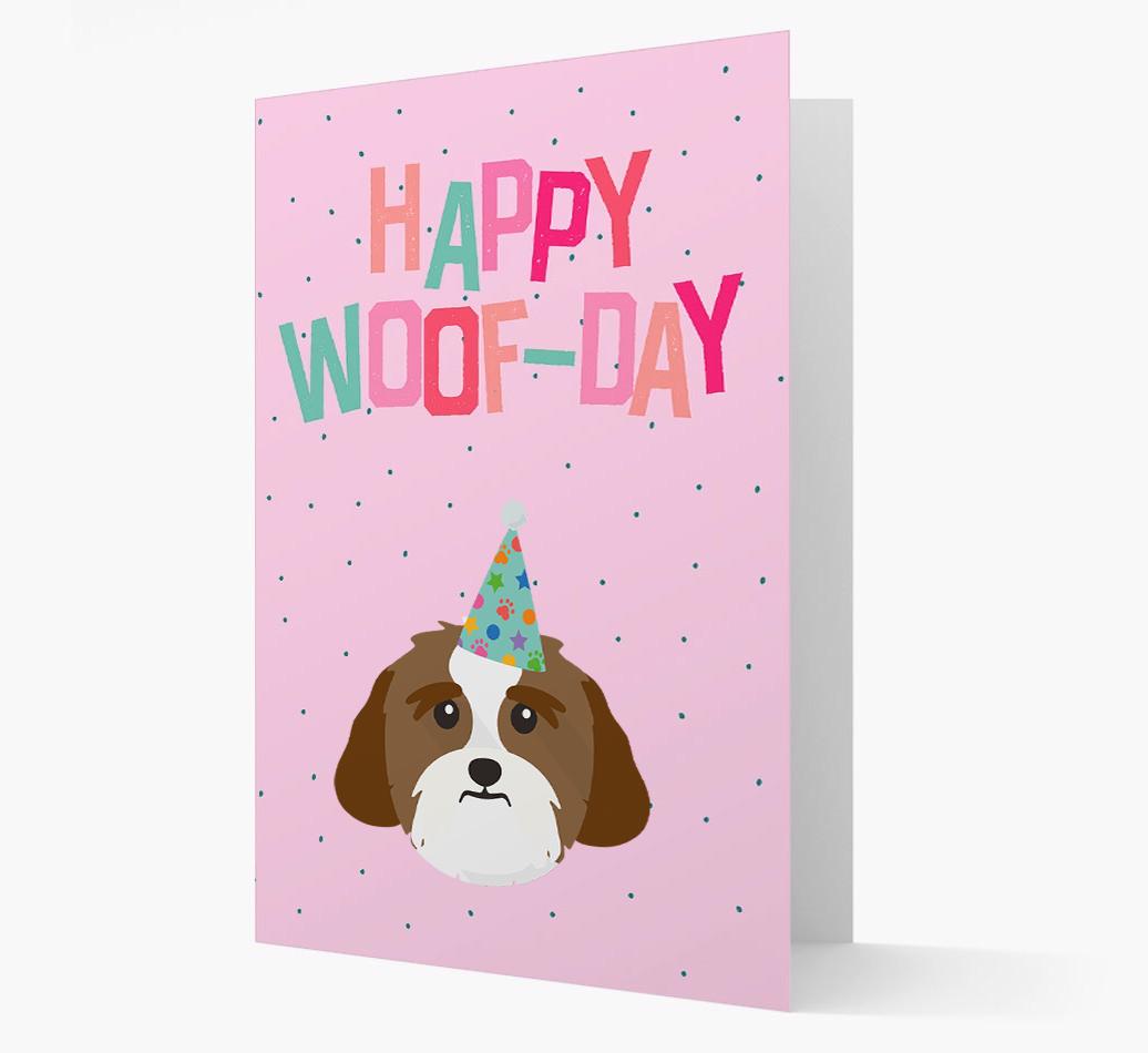 'Happy Woofday' Card with {breedFullName} Icon