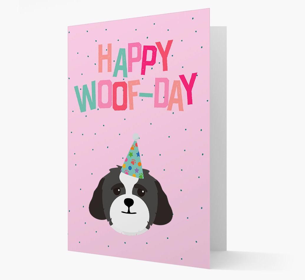'Happy Woofday' Card with {breedFullName} Icon