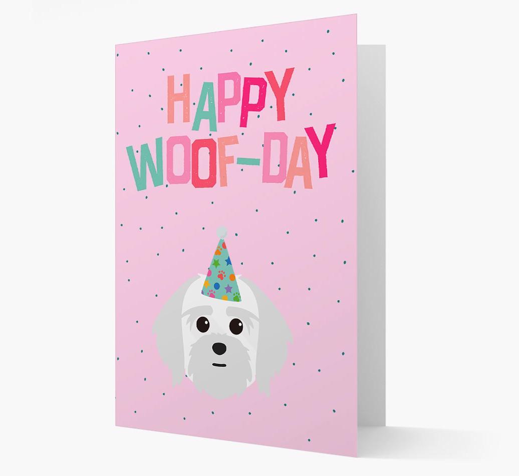 'Happy Woofday' Card with {breedFullName} Icon