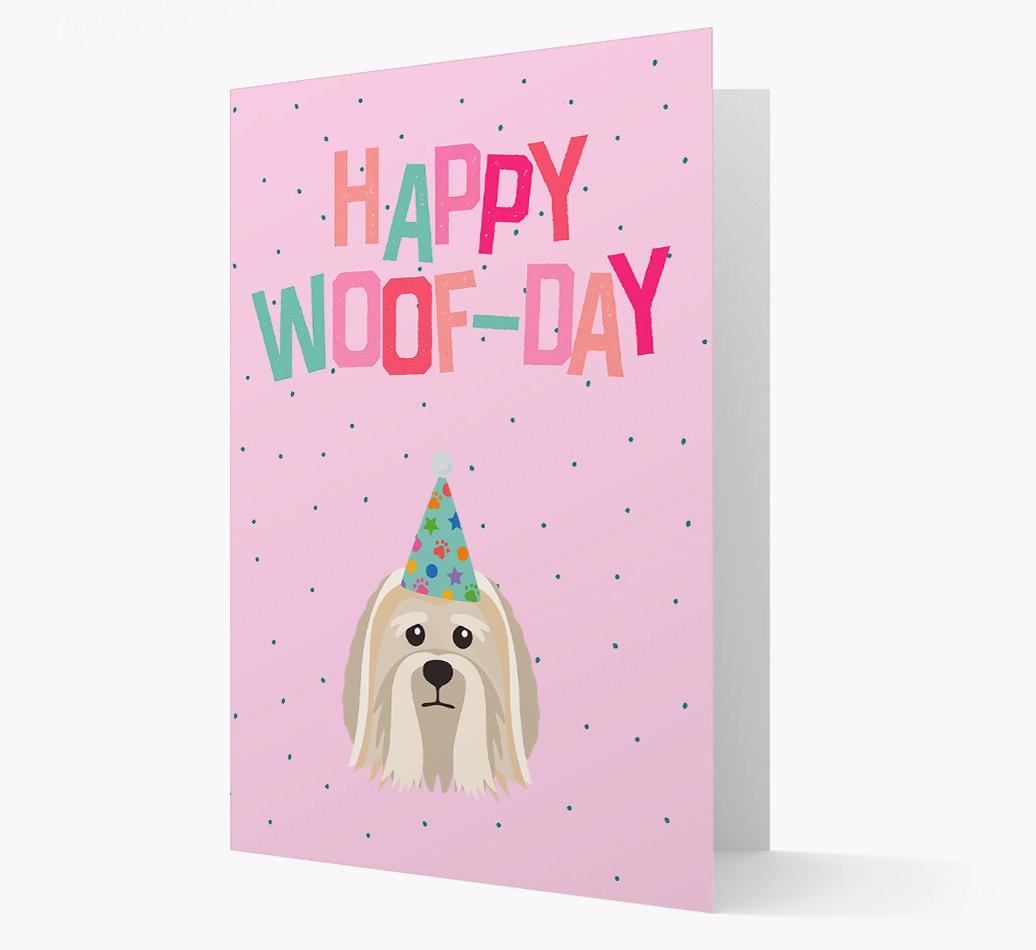 'Happy Woofday' Card with {breedFullName} Icon