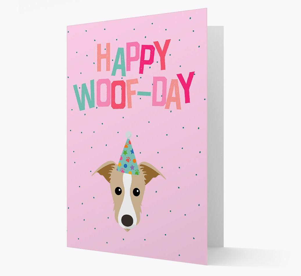 'Happy Woofday' Card with {breedFullName} Icon